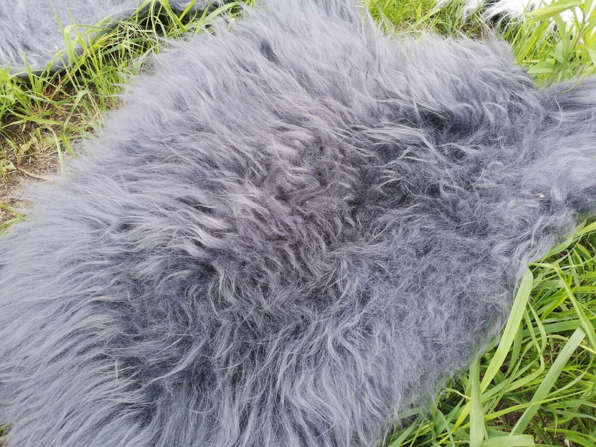 FELL Islandschaffell grau ca. 100 cm - Schwarz/Weiß, Fell (60/100cm) - Provellus