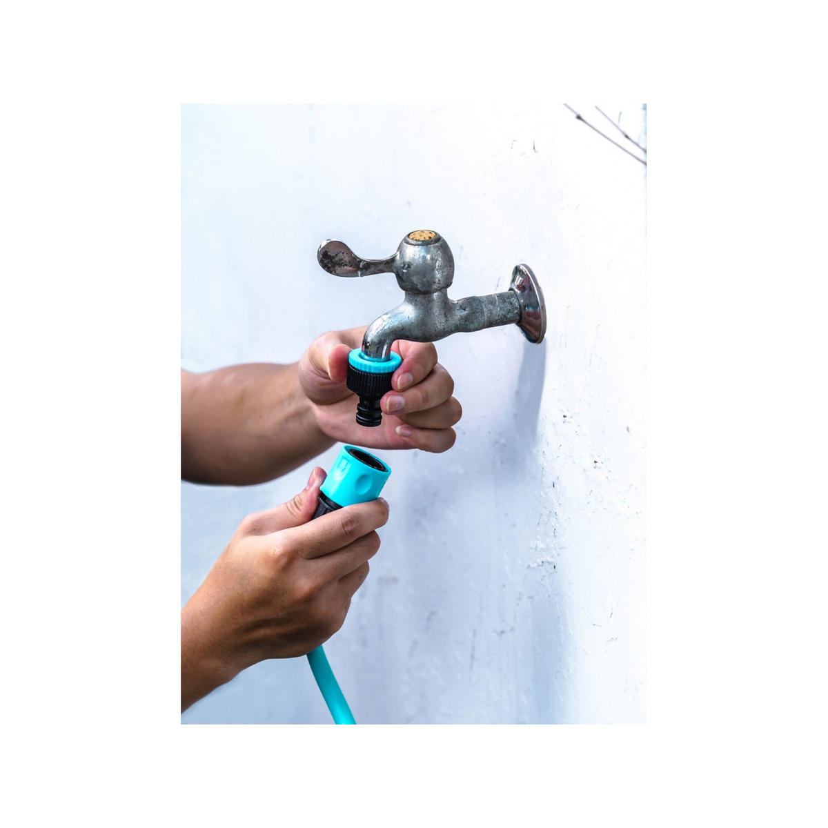 GARTENSCHLAUCH flexible - Komplettset mit Zubehör - Länge: 15m - Schwarz, Kunststoff (1500cm) - SUAN