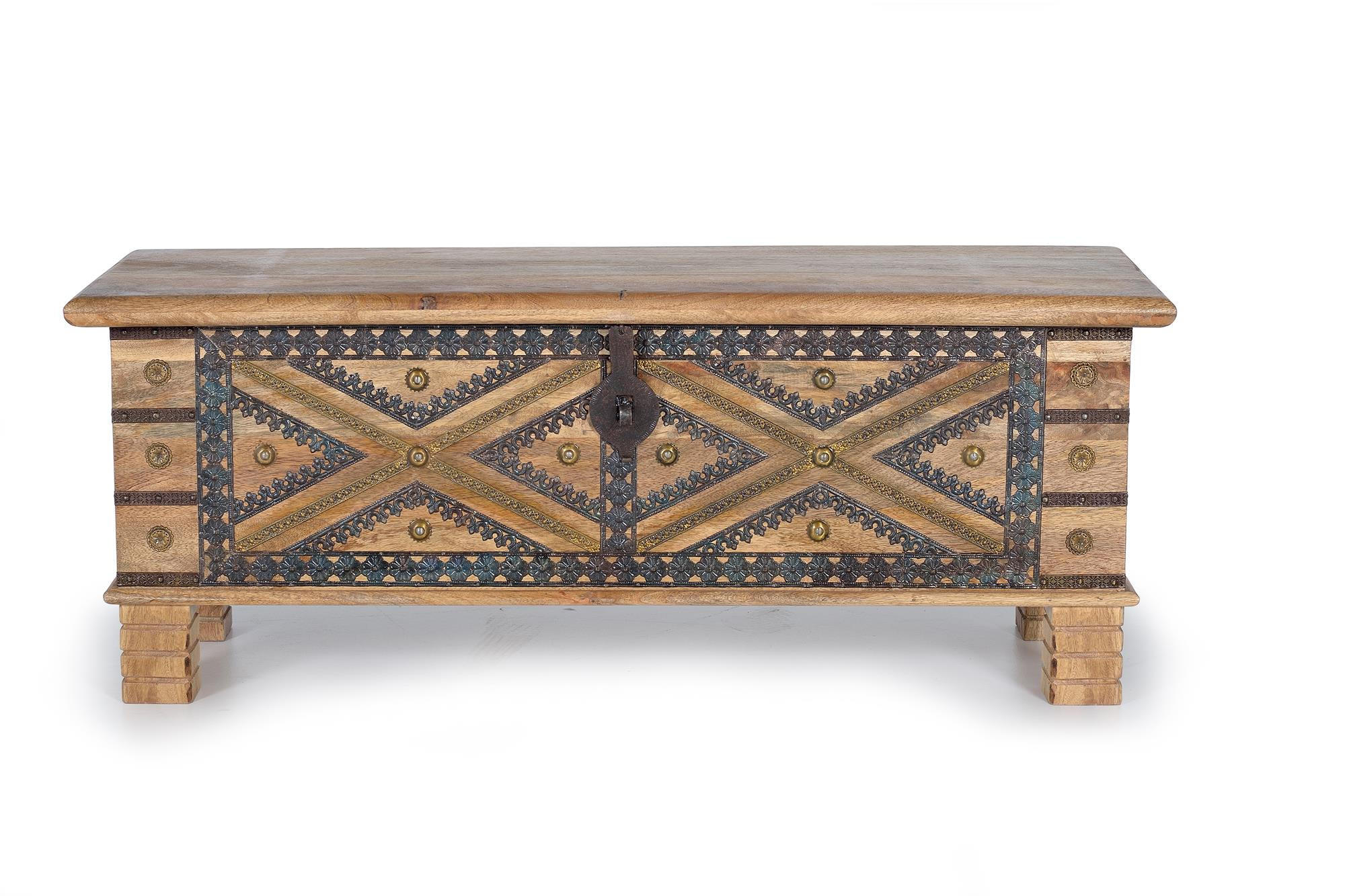 TRUHE aus Mangoholz - Braun, Holz (116/46/40cm) - Giner y Colomer