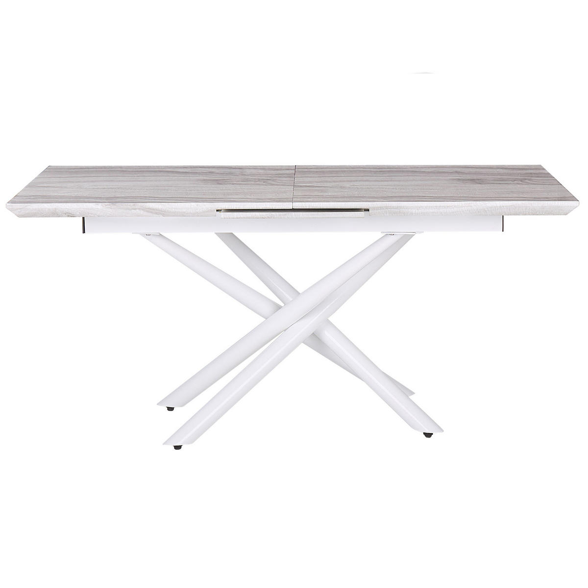 ESSTISCH 160-200/90/75 cm Weiß Rechteckig Moira - Weiß, Holzwerkstoff (200/90/75cm) - Beliani