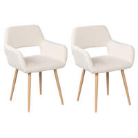 ESSZIMMERSTUHL In Teddy-Stoff Beige - Beige, Textil (56/78/56cm) - Meubles Cosy