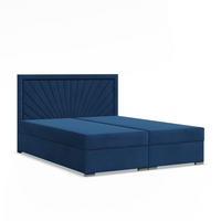 BOXBETT MIT KOPFTEIL 180x200 VICENZA, Blau - Dunkelblau, Textil (180/200cm) - Mebligo