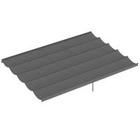 ERSATZDACH für 4 x 3 m Pergola, wasserdicht einziehbar Welle Überdachung - Hellgrau, Textil (260/6/350cm) - Outsunny