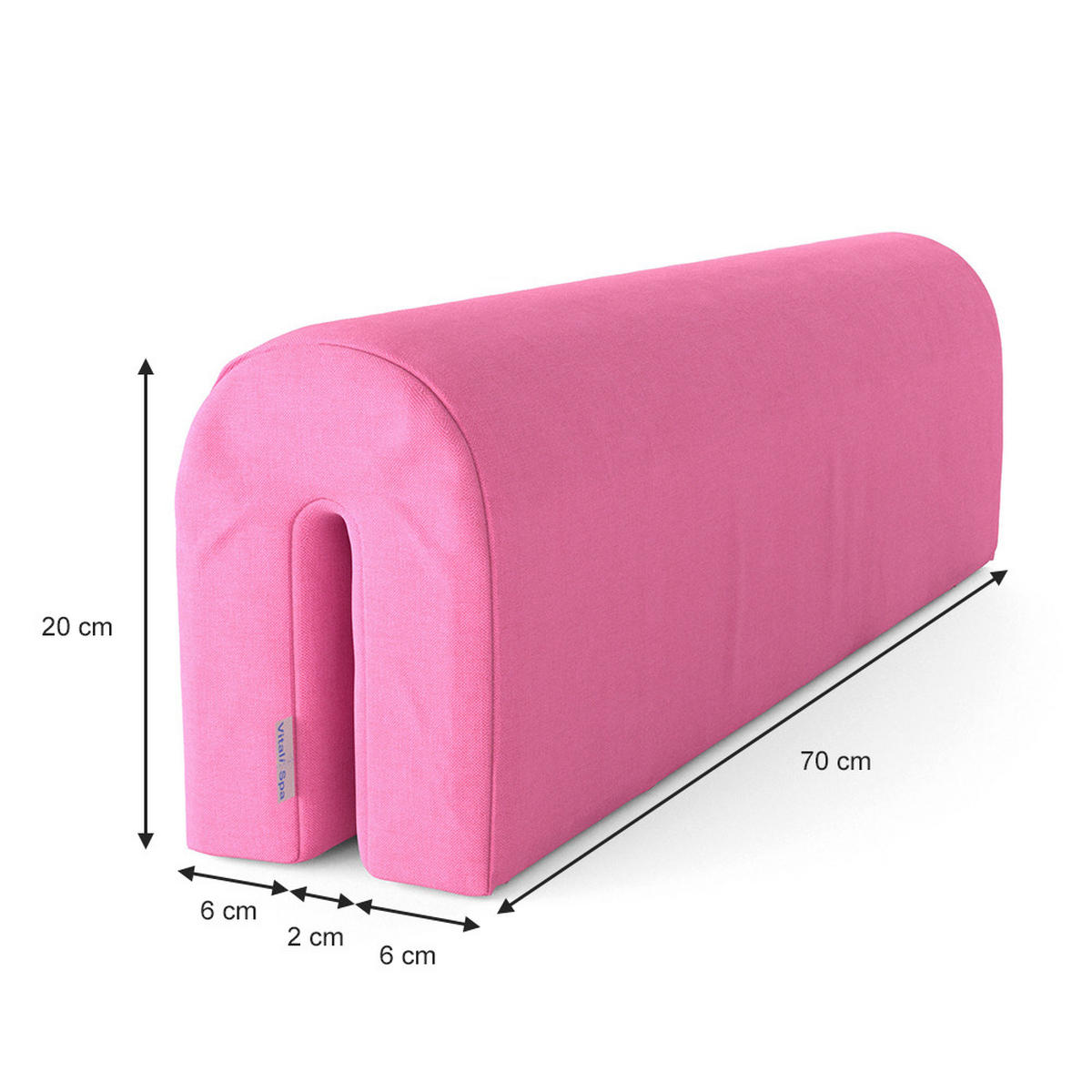 BETTUMRANDUNG Rosa 70 x 20 cm - Pink, Textil (70/20/14cm) - VitaliSpa
