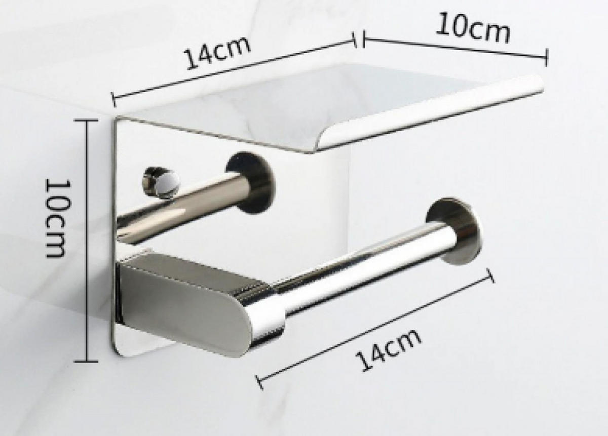 TOILETTENPAPIERHALTER - Silberfarben, Metall (10/10/14cm) - BELZ
