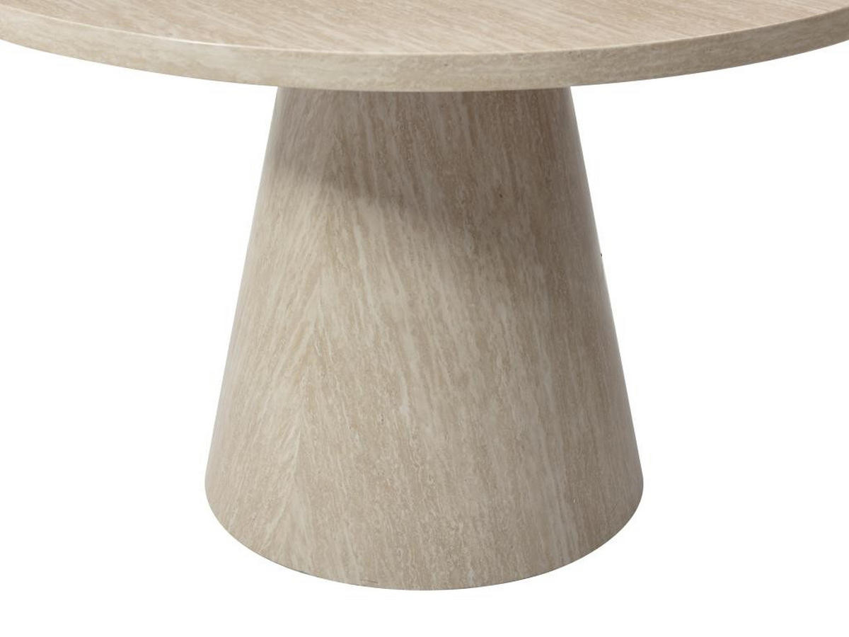 ESSTISCH 4 Personen - MDF - Travertin-Optik - Taupe - LARIOZA - Beige, Holz (120/120/75.5cm) - Pascal Morabito