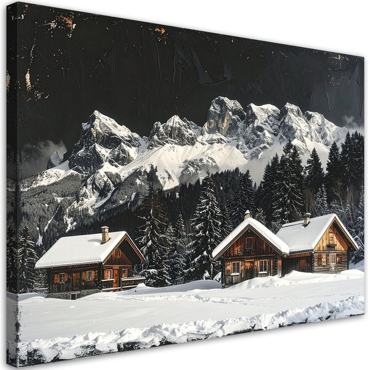 LEINWANDBILD Weihnachten 120x80cm - Schwarz, Textil (120/80cm) - Feeby