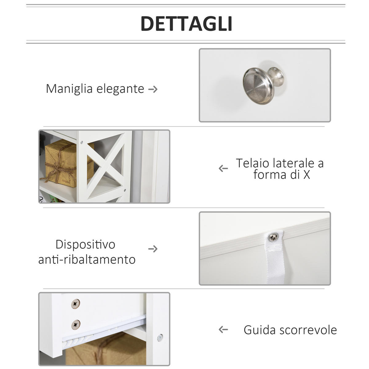 KONSOLENTISCH Weiß MDF 1 Stück - Weiß, Kunststoff (100/30.5/80cm) - GiPP