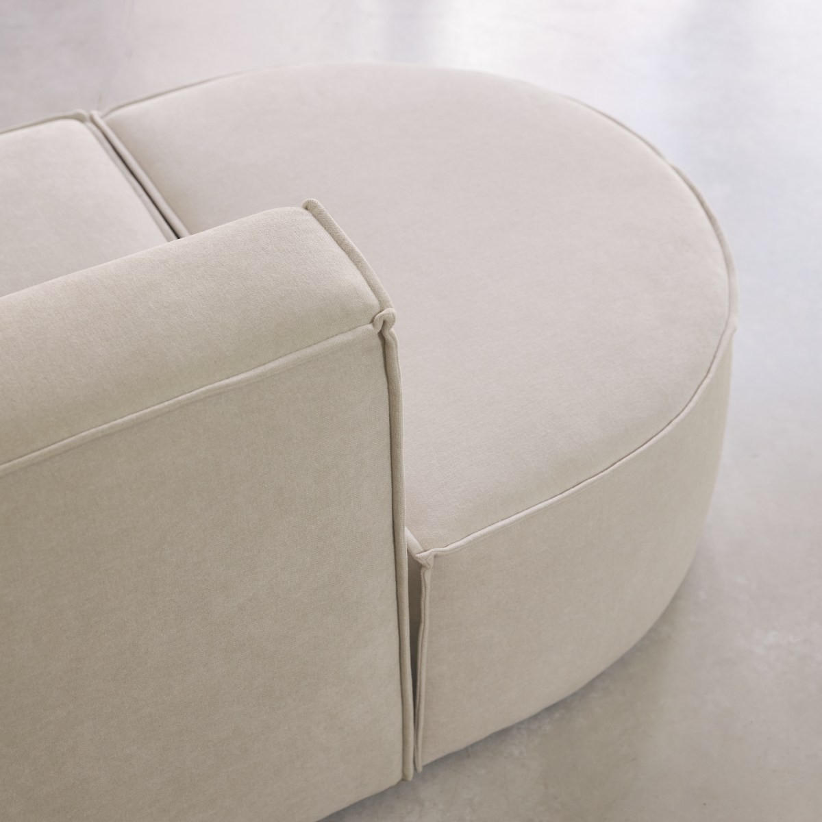 SOFA Dario Beige aus Stoff - Beige, Textil (291/259cm) - Tikamoon