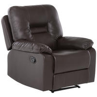 SESSEL Kunstleder braun verstellbar Bergen - Braun, Kunststoff (85/101/74cm) - Beliani
