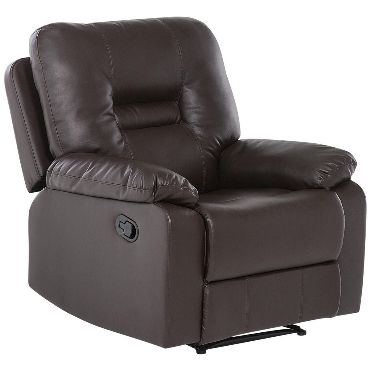6-SITZER SOFA SET Kunstleder Braun Bergen - Braun, Kunststoff (204/101/74cm) - Beliani