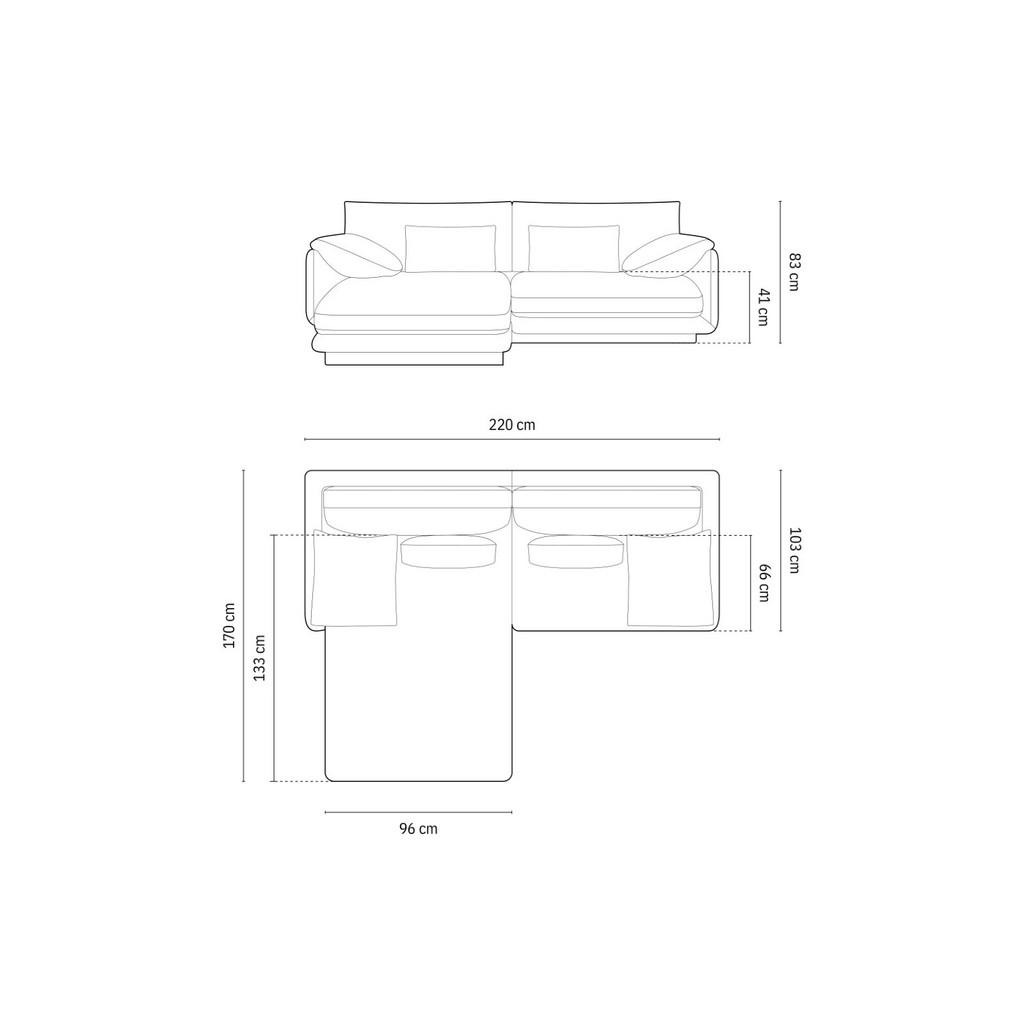 Thumbnail - Micadoni Ecksofa, Kastanien, Textil, 3-Sitzer, L-Form, 220x170 cm, Hergestellt in Europa, Oeko-Tex®, Wohnzimmer, Sofas &...