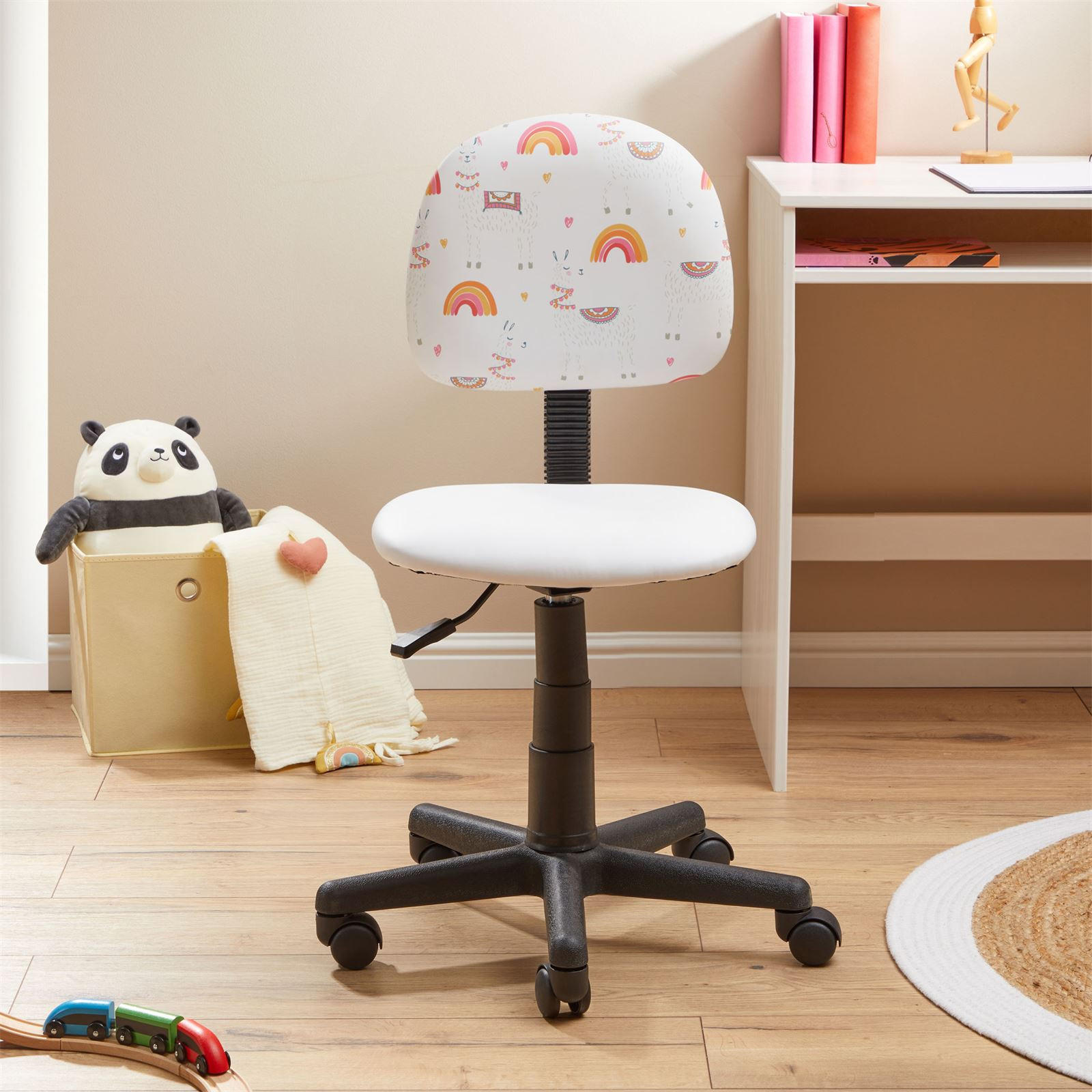 KINDERDREHSTUHL ALPACA - Weiß, Textil (40/80/40cm) - CARO-Möbel