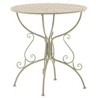 GARTENBEISTELLTISCH rund Ø70 cm Metall antik-grün - Grün, Metall (70/70/74cm) - CLP