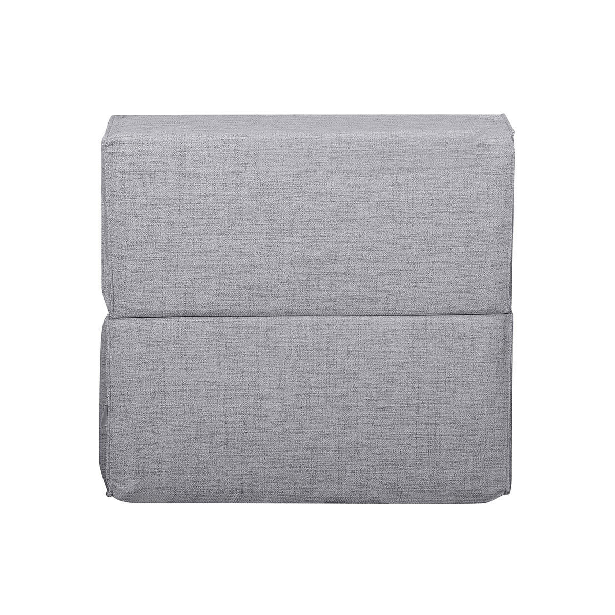 SCHLAFSESSEL Hellgrauer Stoff 1-Sitzer VICTOR - Hellgrau, Textil (95/64/70cm) - Miliboo