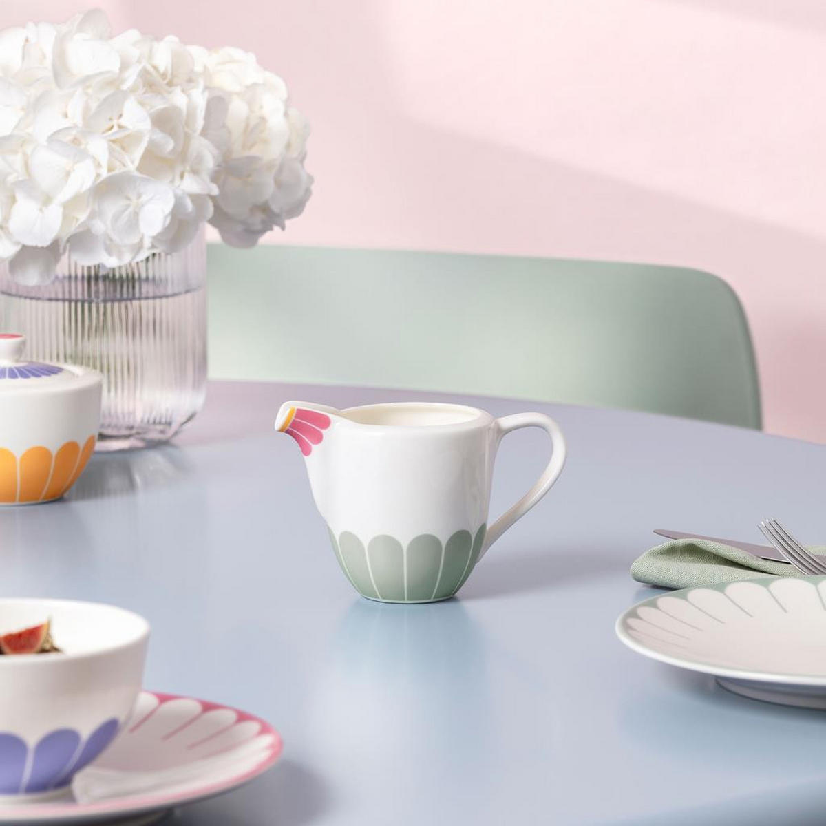 MILCH- UND ZUCKERSET Fleur Couleur bunt 2er Set - Multicolor, Keramik (1/2cm) - Villeroy & Boch