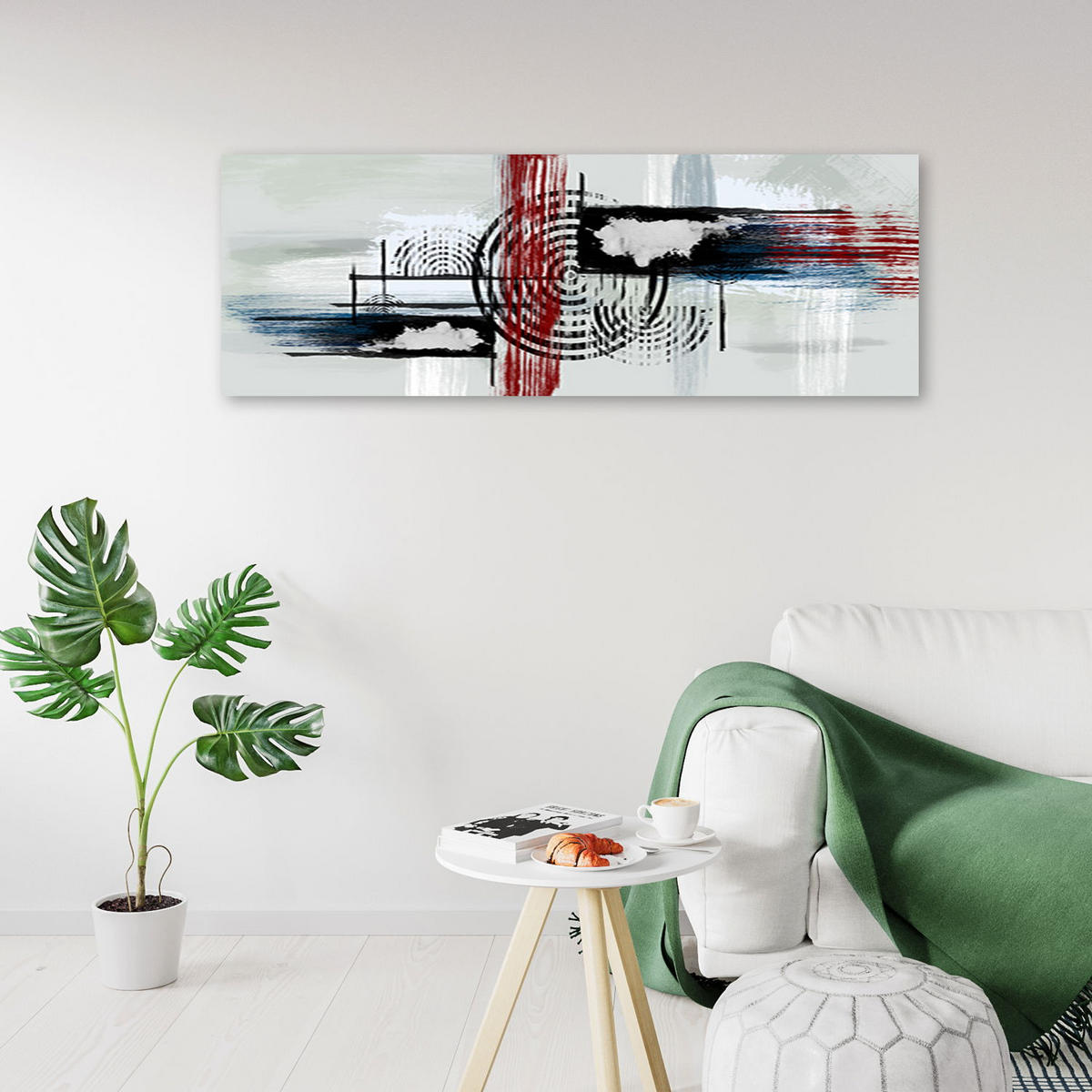 KUNSTDRUCK Grau 150/50 cm - Grau, Textil (150/50cm) - KUNSTLOFT