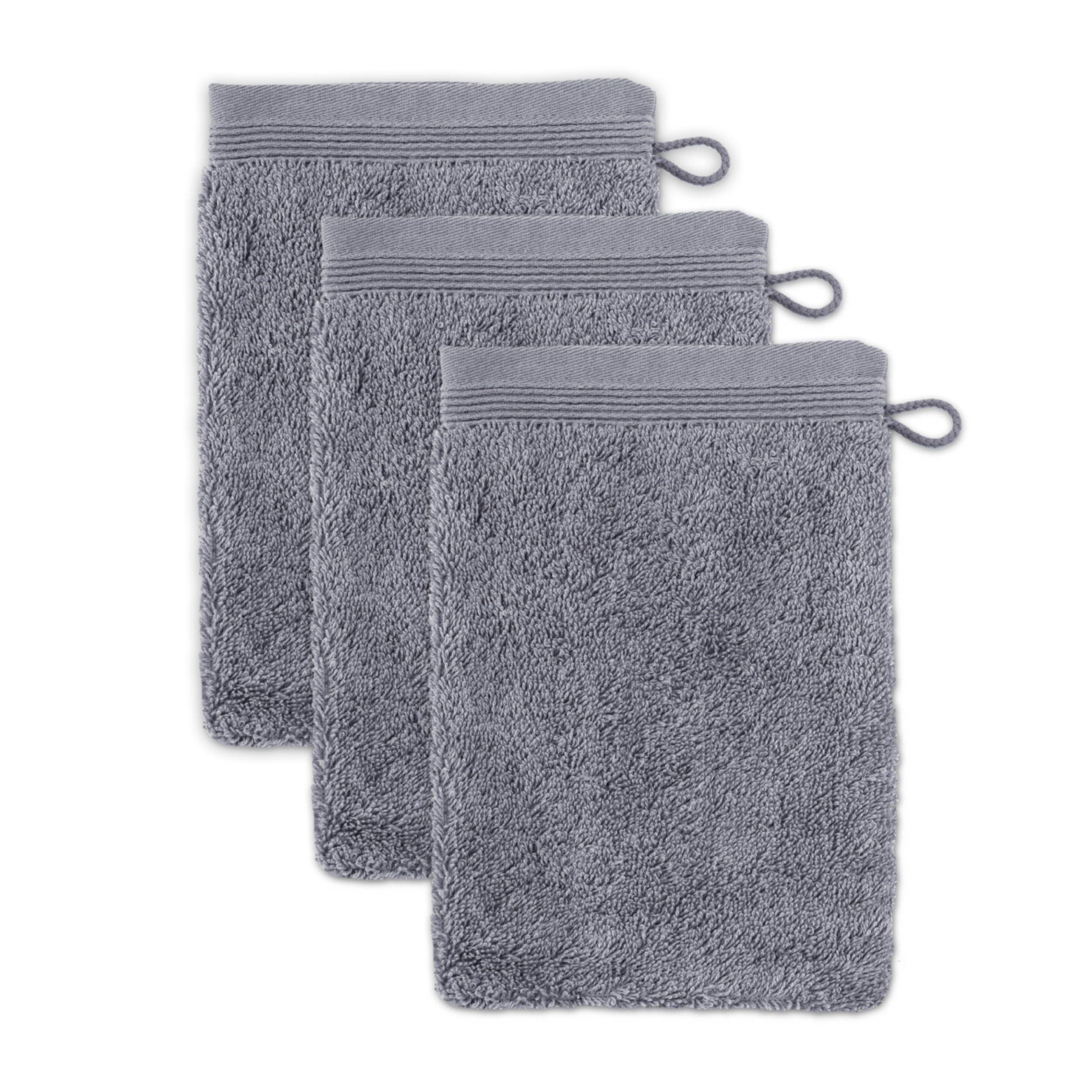 WASCHHANDSCHUH SUPERWUSCHEL 3ER PACK - Grau, Textil (15/20cm) - MÖVE