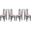 ESSZIMMERSTUHL - Set 4x MILANO 5 schwarz, paros 2 - Beige/Schwarz, Holz (43/94/40cm) - Leaf Design