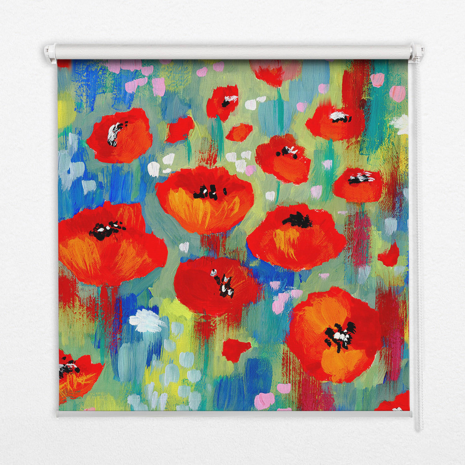 TULUP VNITŘNÍ roleta - okenní roleta - roleta - 60x140 cm - Louka máků