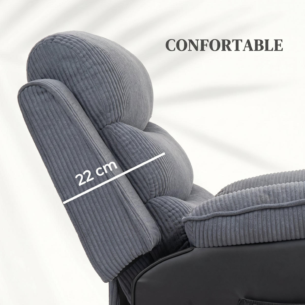 AUFSTEHSESSEL,ELEKTRISCH Cord USB verstellbare Lehne,grau - Grau, Textil (96/108/96cm) - Vallsero