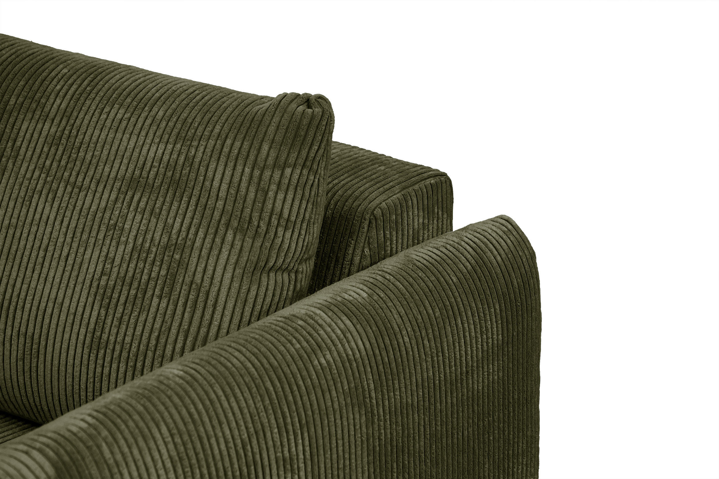 Thumbnail - Courtois Laville Sofa, Olivgrün, Textil, Rechteckig, 112x84x206 cm, Wohnzimmer, Sofas & Couches, Sofas, 3-Sitzer Sofas