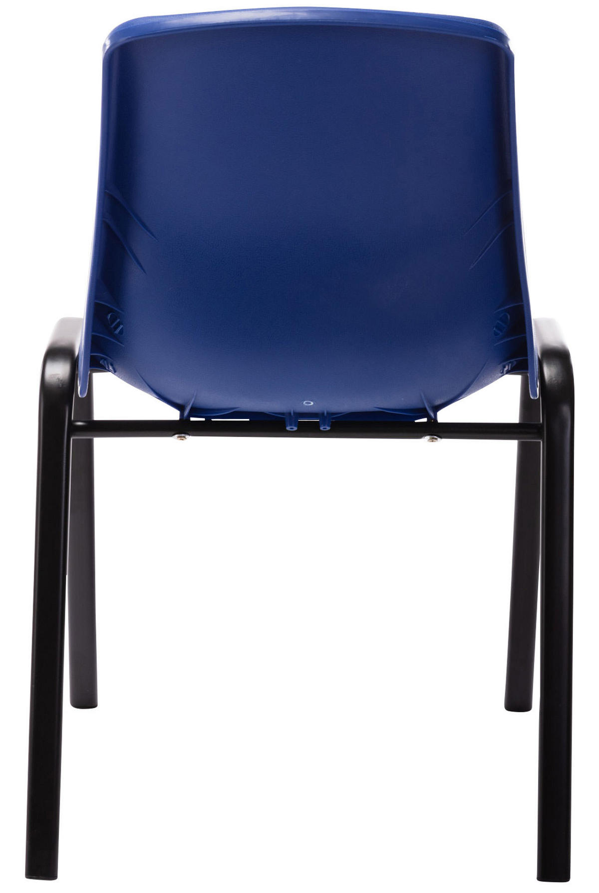 STUHL 4er Set Kunststoff blau - Blau/Schwarz, Kunststoff/Metall (47/76/52cm) - CLP