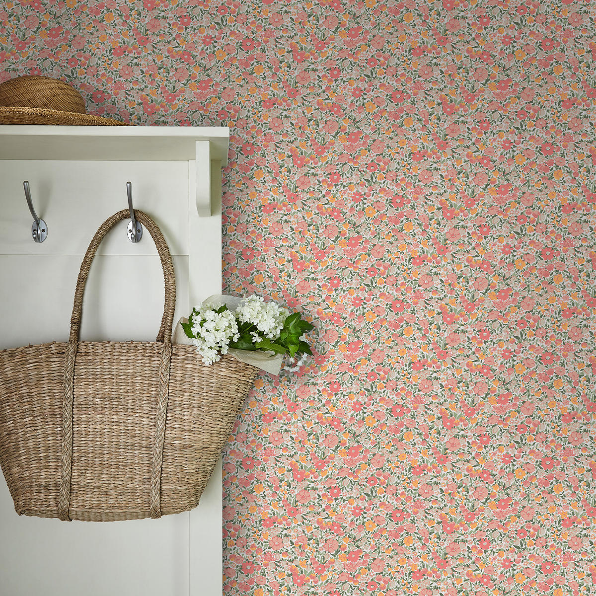 VLIESTAPETE Loveston Korallenrosa - Pink, Papier/Kunststoff (52/52cm) - Graham & Brown