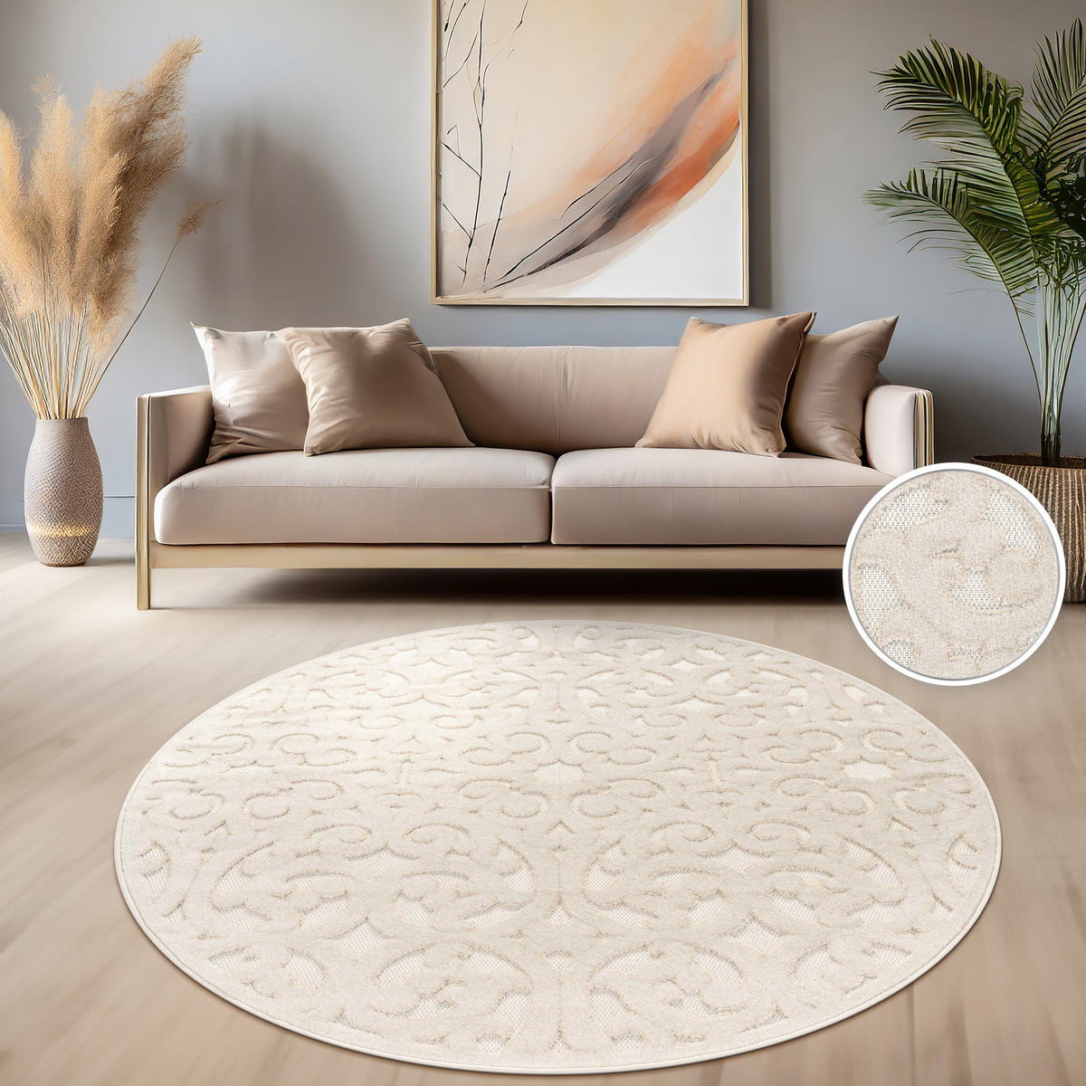 OUTDOORTEPPICH 200/200 cm Cotton 234 - Creme, Textil (200/200cm) - Paco Home