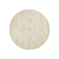 VINTAGE-TEPPICH Suki ø 160 cm rund - Beige/Creme, Kunststoff (160/160cm) - benuta