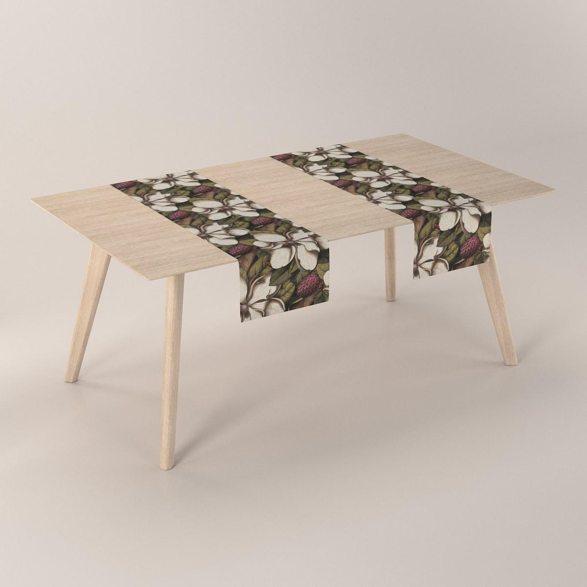 TISCHLÄUFER Eden, grün und beige, 40x130 cm - Grün, Textil (40/130cm) - Dekoria