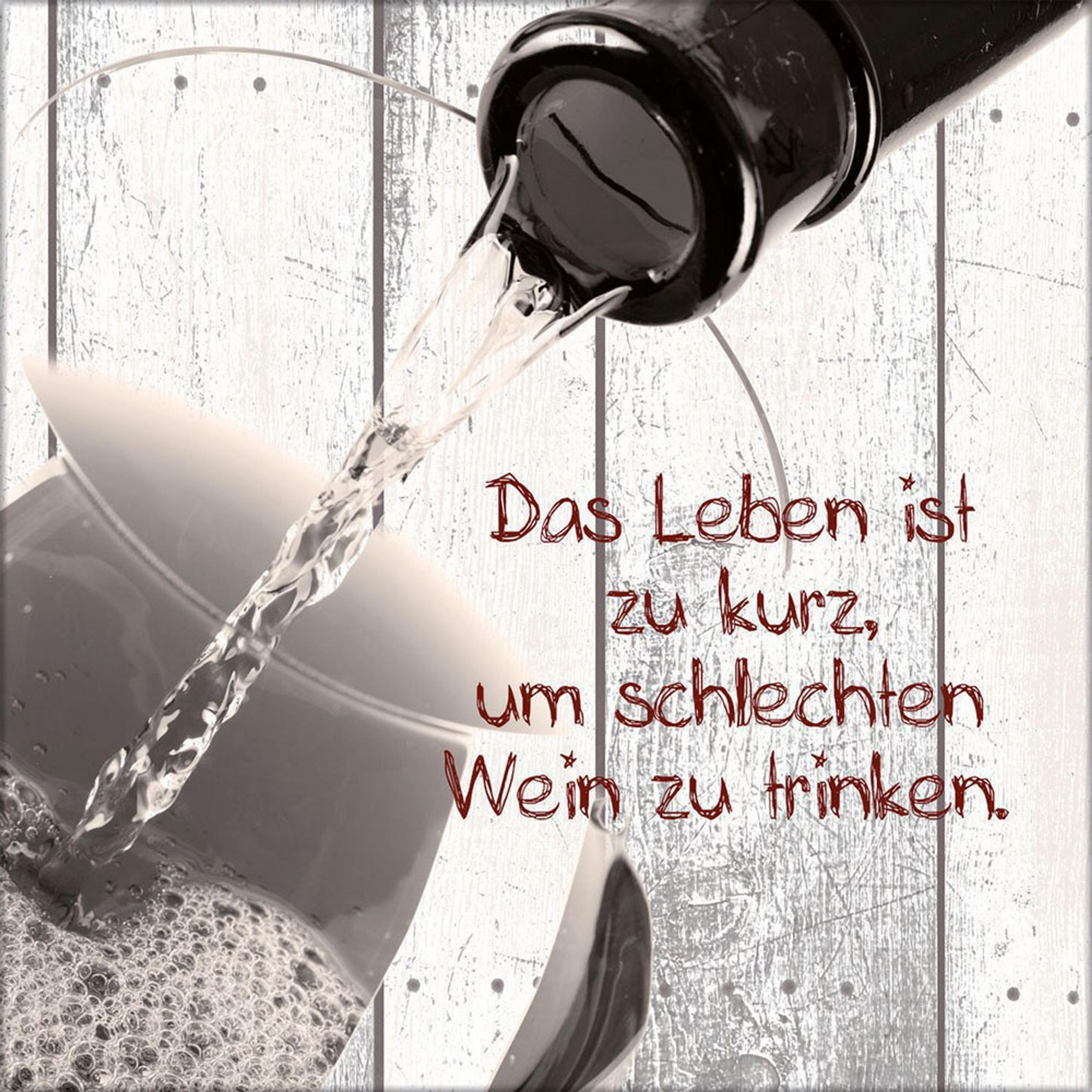 artissimo Glasbild Anthrazit 30x30 cm