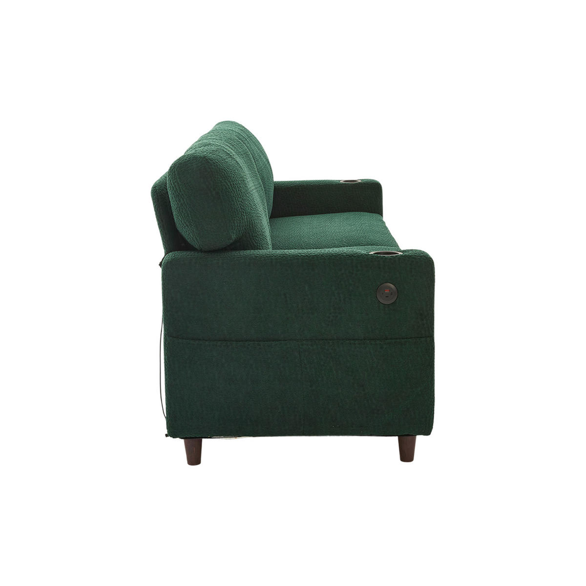 SOFA 2-Sitzer 203/77,5/86 cm Smaragd - Smaragdgrün, Textil (77.5/86/203cm)