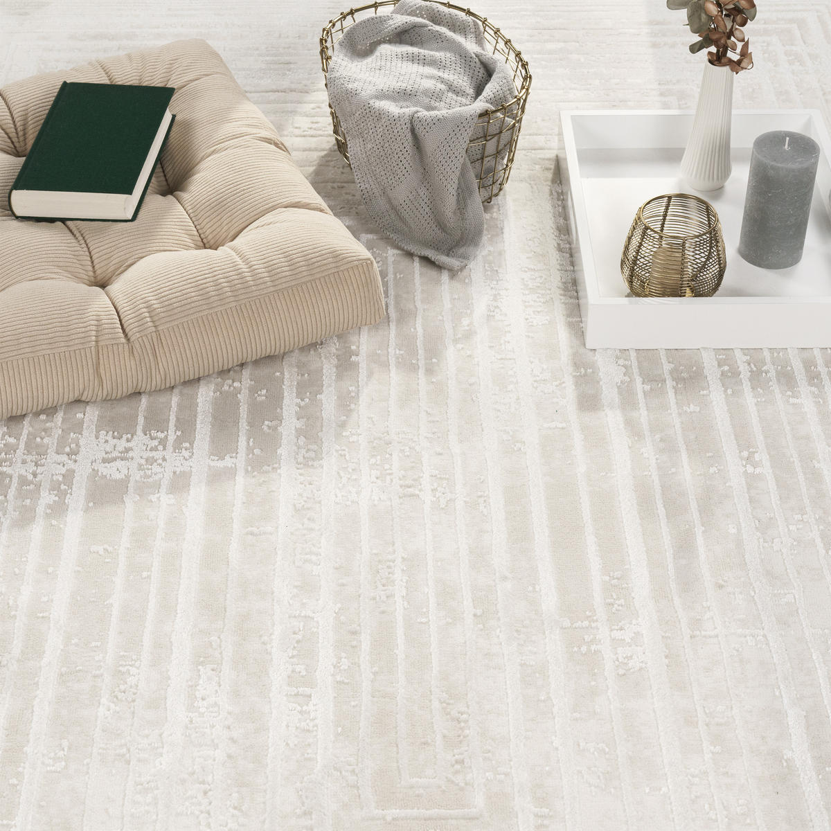 KURZFLORTEPPICH 80/150 cm Mykonos 873 - Creme, Textil (80/150cm) - Paco Home