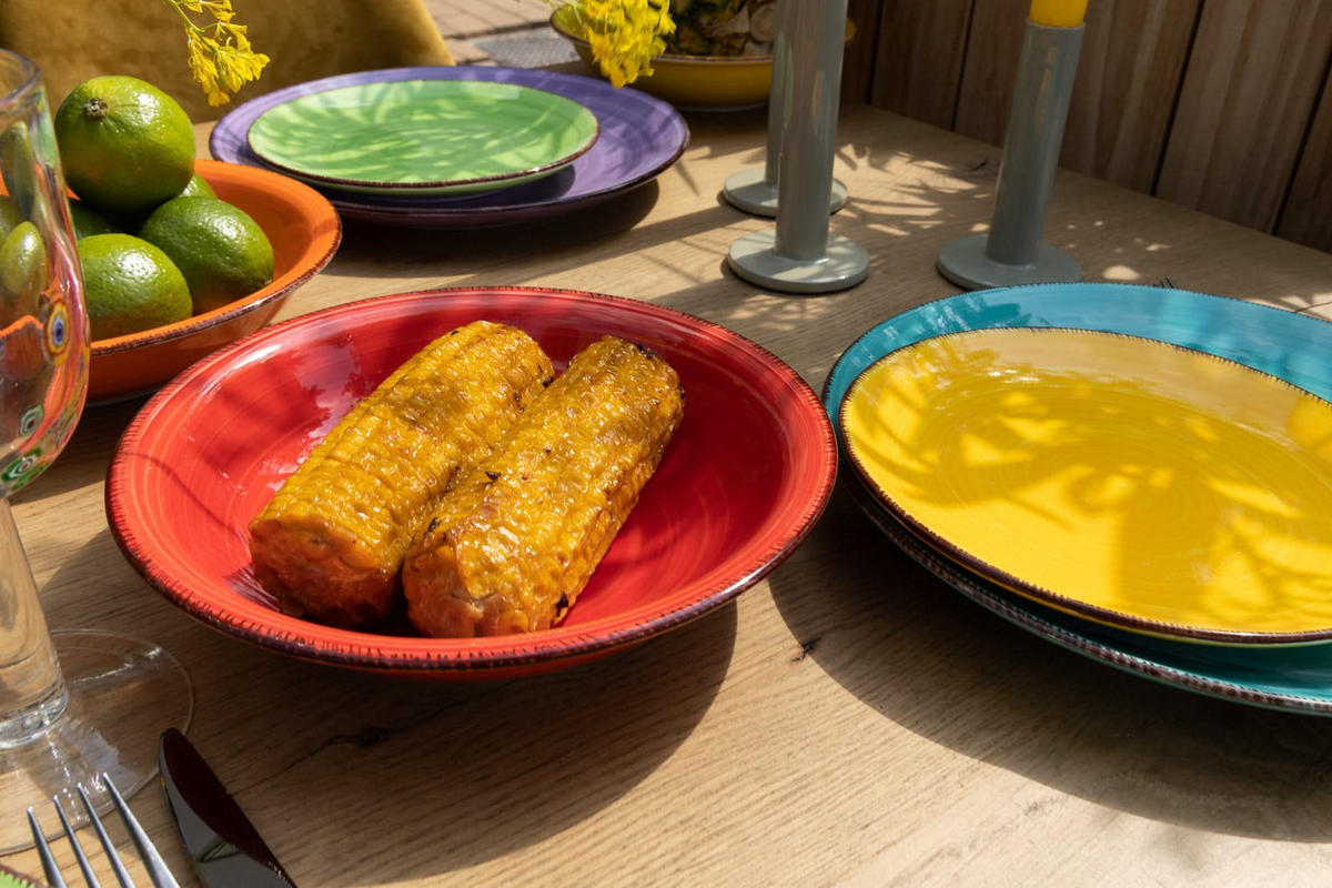 FRÜHSTÜCKTELLER / Dessertteller Sunny Summer ø 19 cm - 6 Stück - Multicolor, Keramik (19cm) - Studio Tavola