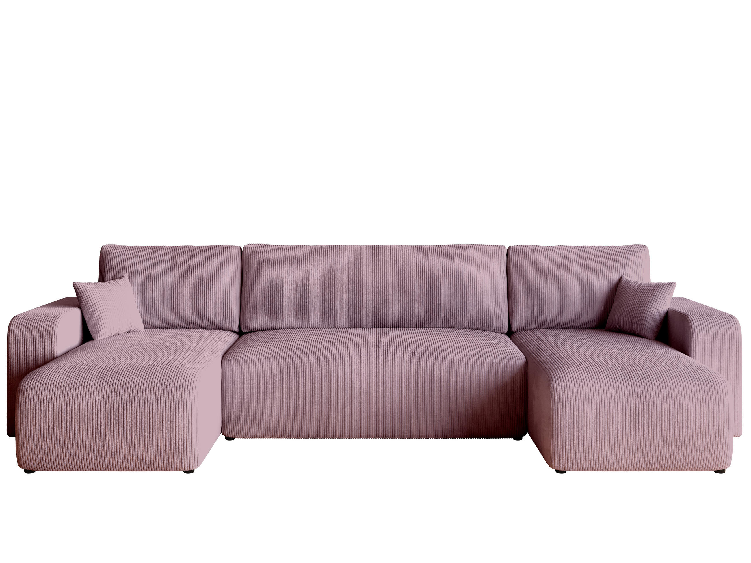 WOHNLANDSCHAFT PUMI mit Schlaffunktion Rosa Cord - Rosa, Textil (312/82/148cm) - Bromarkt