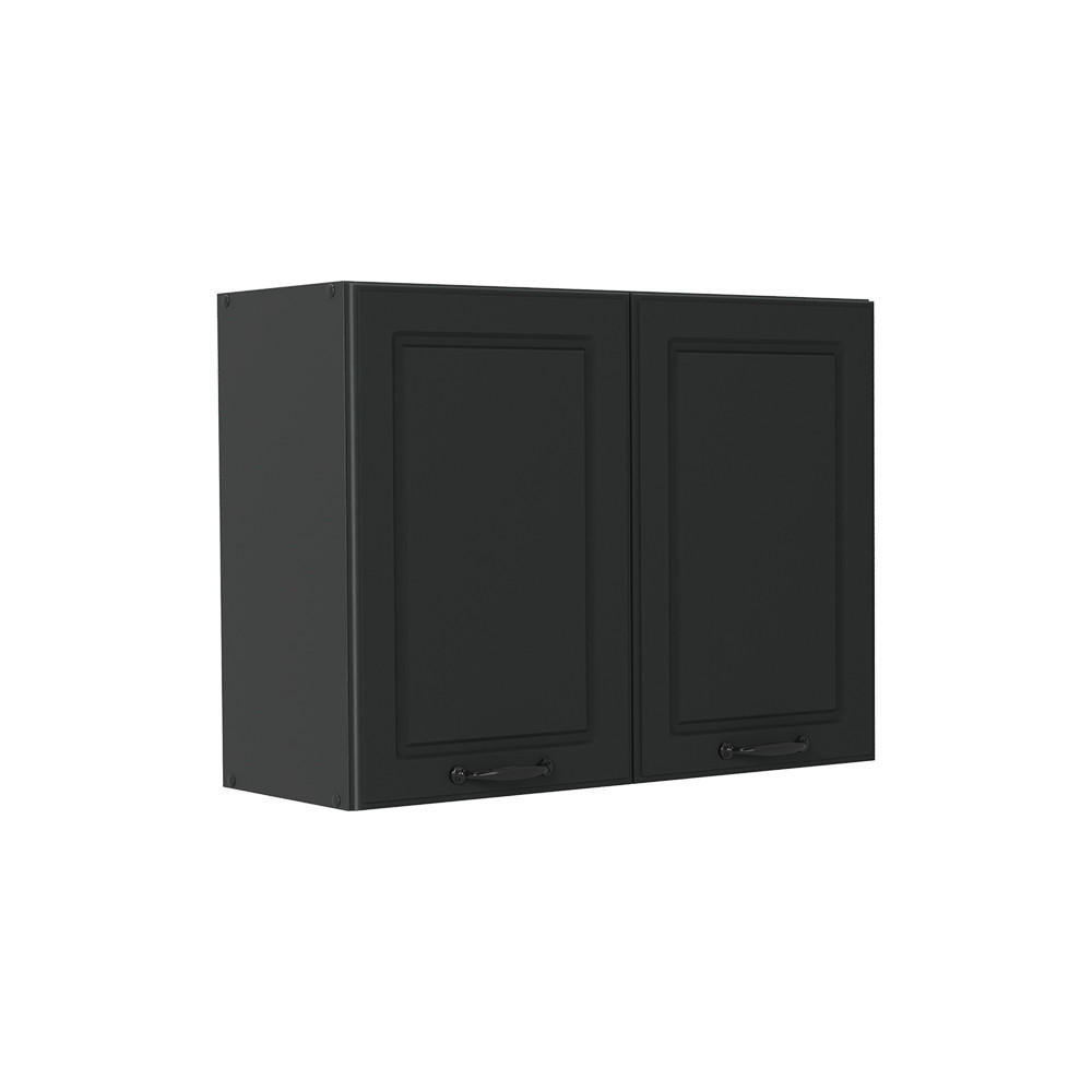 KÜCHENGLASSCHRANK R-Line, Anthrazit Landhaus/Anthrazit, 80 cm - Anthrazit, Holzwerkstoff (80/60/31cm) - Vicco