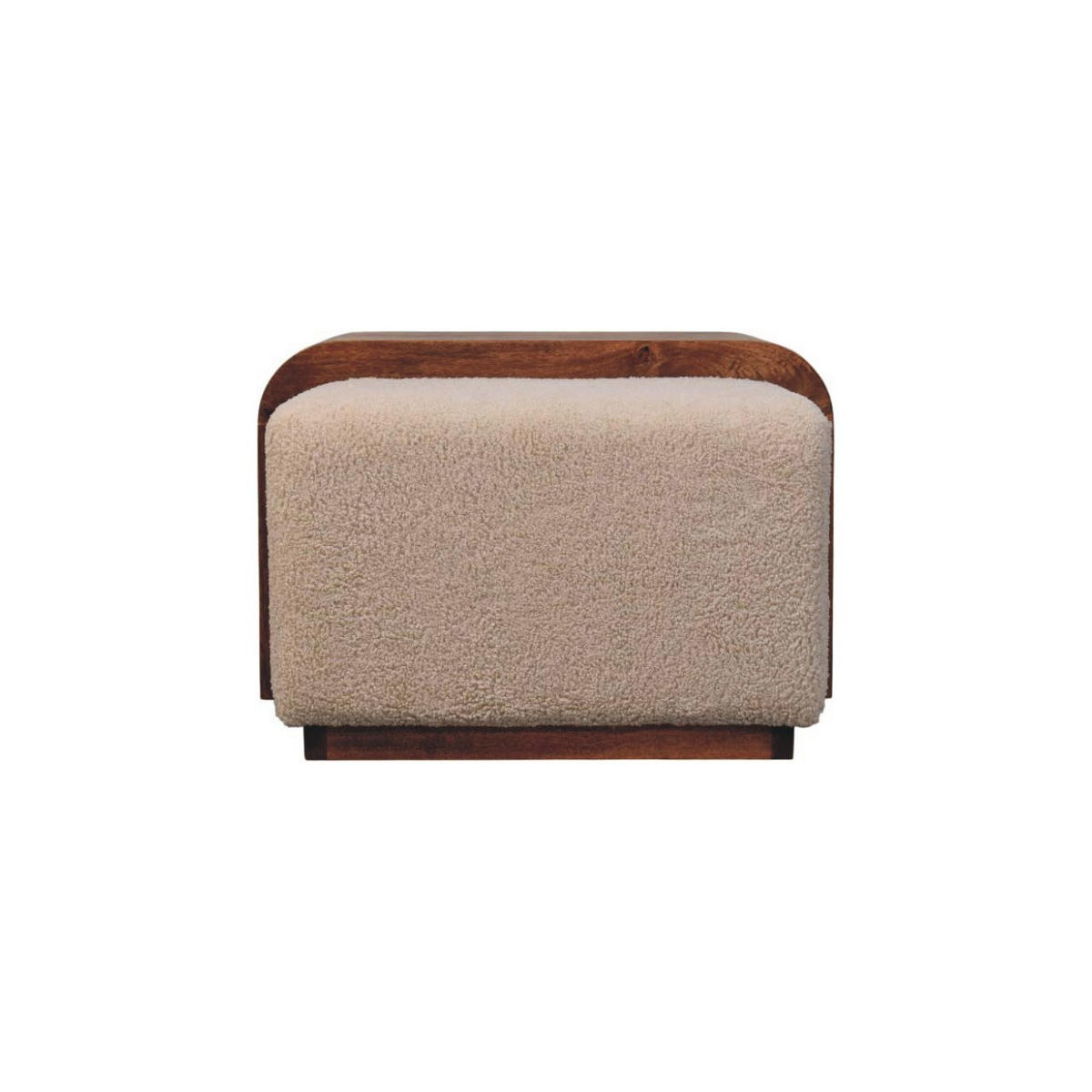 HOCKERBANK mit Honig-Karamell-Finish, 2 Duo-Sitze, braun - Braun, Holz (110/45/72cm) - Artisan Furniture