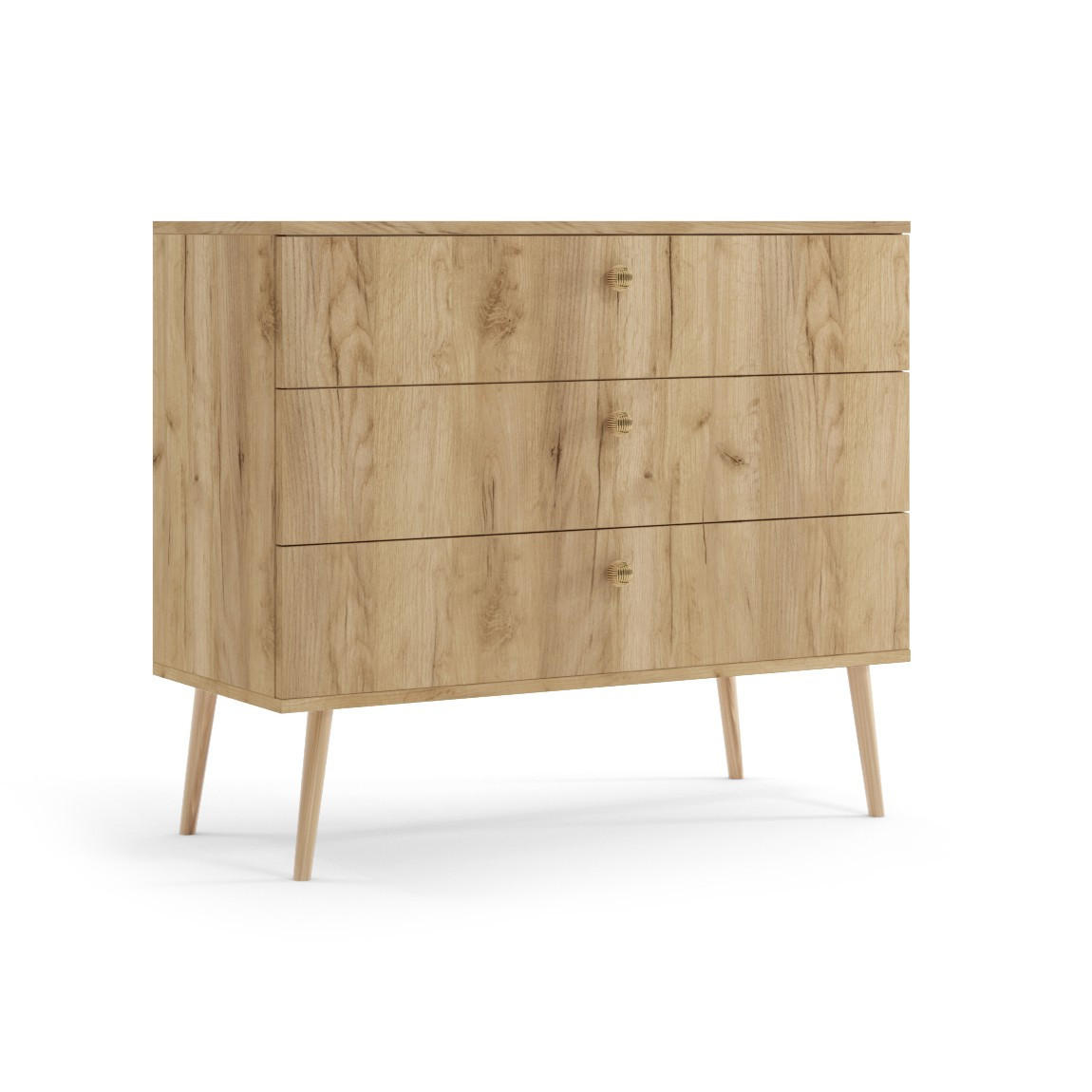 KOMMODE Ikon 100 Braun, Schubladenkommoden - Braun, Holzwerkstoff (100/85/41cm) - Bettso