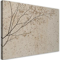 WANDBILD zweige mit blumen - Beige, Textil (60/40cm) - Feeby