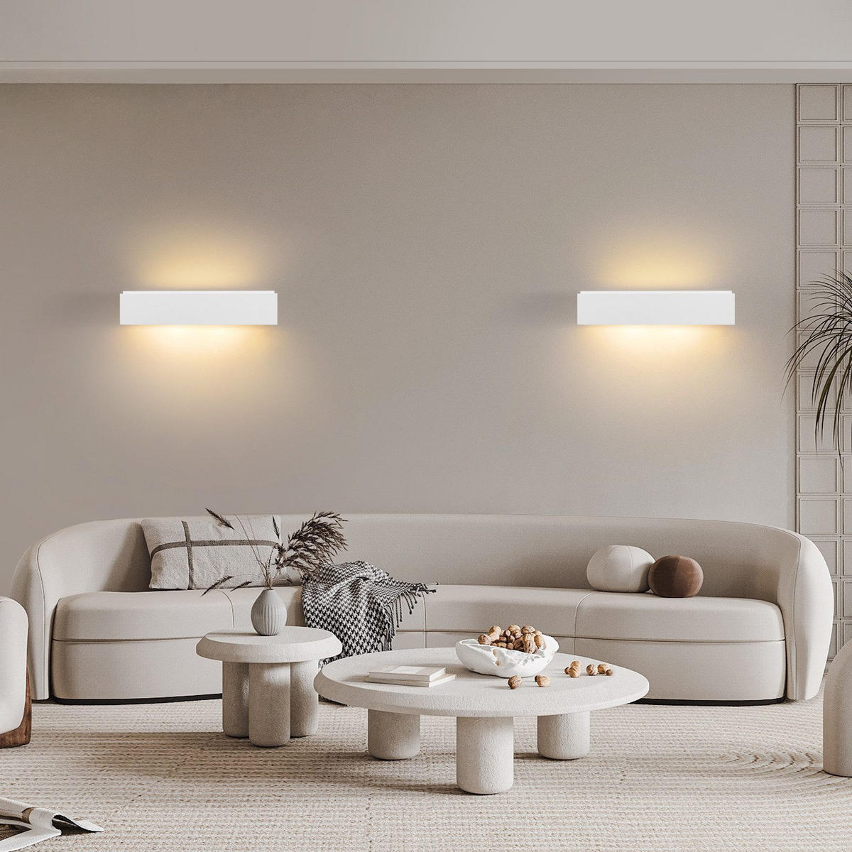 LED - WANDLEUCHTE Seemoran 7.5/8.5/35.5 cm - Weiß, Metall (7.5/8.5/35.5cm) - ZMH