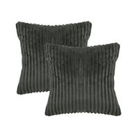 KISSENBEZUG, 2er-Set, 40 x 40 cm, 100% Polyester, Grau - Graphitfarben, Textil (40/40cm) - Zollner