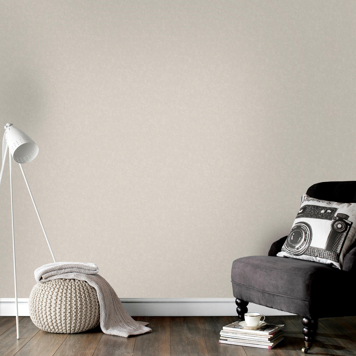 VLIESTAPETE Halo Uni - Taupe, Papier/Kunststoff (52/1005cm) - Superfresco Easy