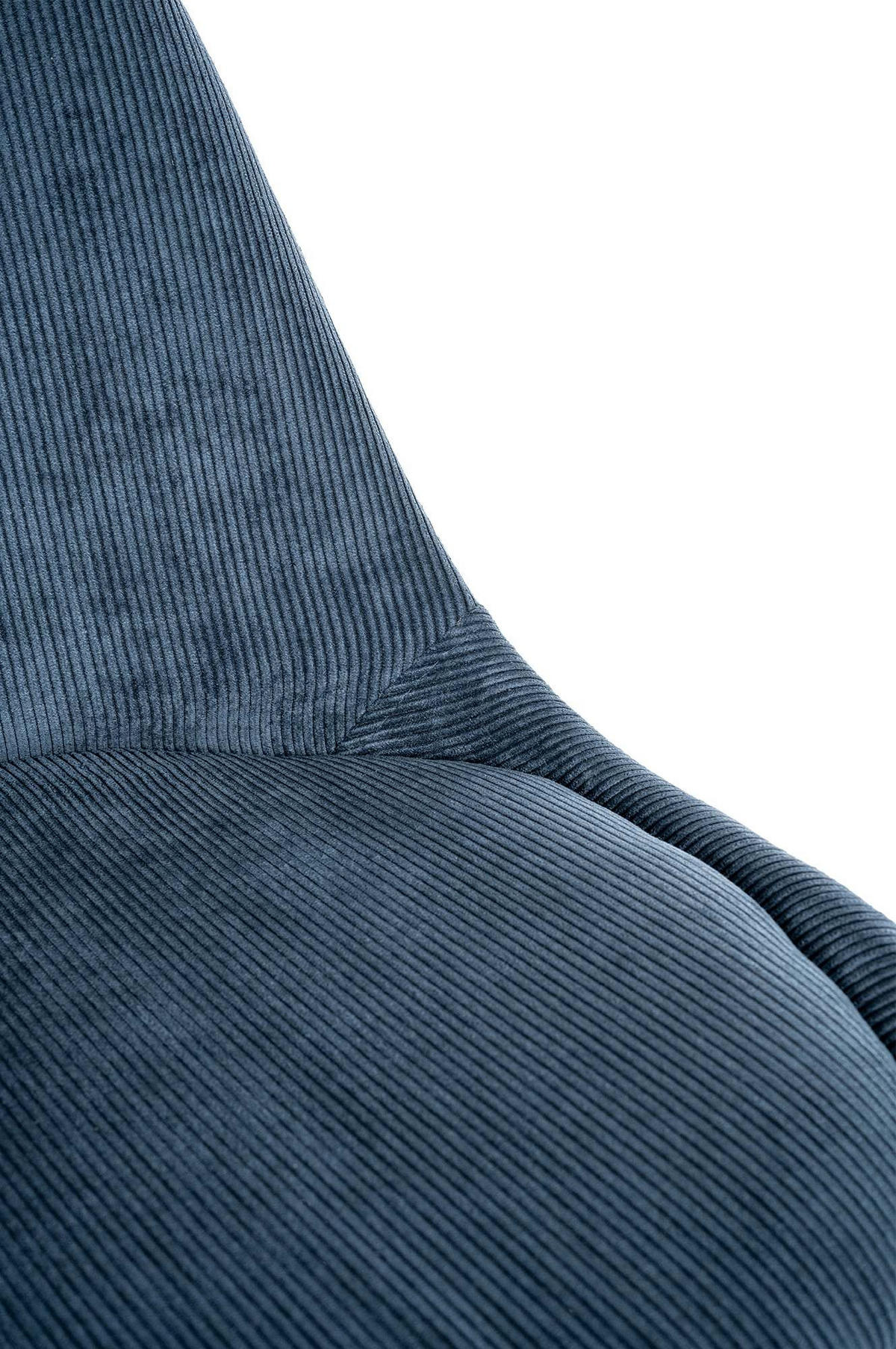 STUHL Cord dunkelblau - Eukalyptusholzfarben/Dunkelblau, Holz/Textil (49/83/50cm) - CLP