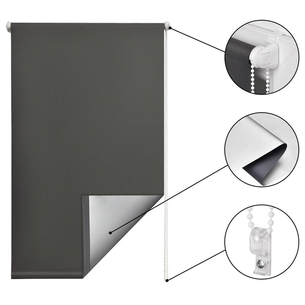 Thumbnail - Sol Royal Thermorollo, Anthrazit, Kunststoff, 80x160 cm, Wohntextilien, Rollos & Jalousien, Rollos