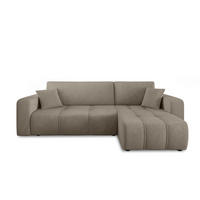 ECKSOFA Dagny Mit Schlaffunktion - Braun, Holzwerkstoff/Textil (248/146cm) - Fun Möbel