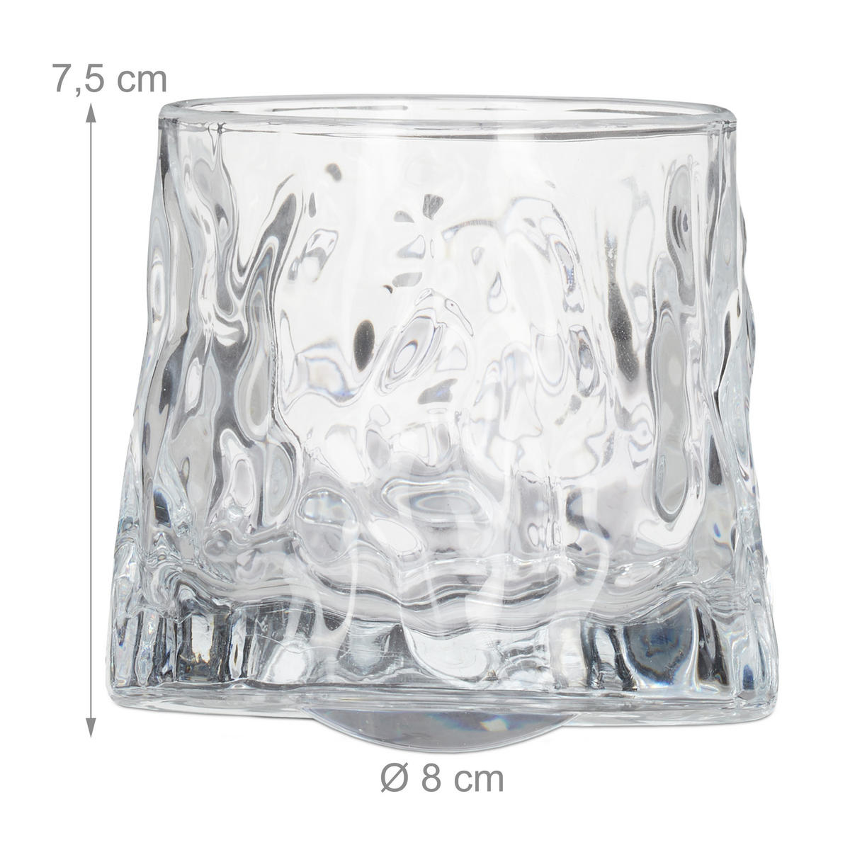 12XWHISKY-GLAS - Transparent, Glas (0.17L) - Relaxdays