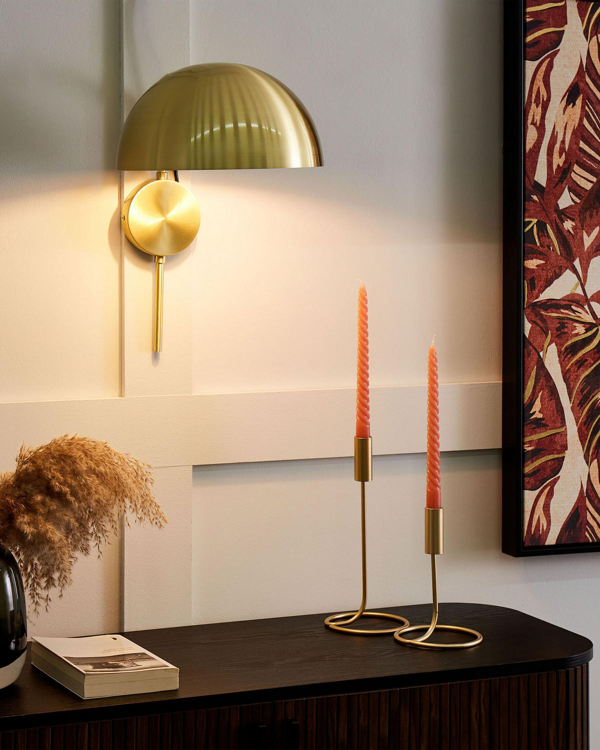 WANDLAMPE Gold Wampu - Goldfarben, Metall (27/41/33cm) - Beliani