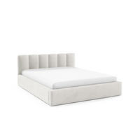 POLSTERBETT BERGO, 180x200 cm, Doppelbett mit Bettkasten, Velourstoff, Frabe: Hellgrau - Hellgrau, Holz/Textil (180/200cm)