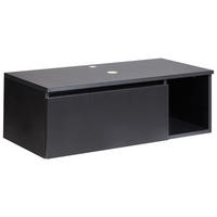 DULAP SUB LAVOAR montat pe perete 80 cm negru Rupanco - negru, compozit lemnos (80/27/40cm) - Beliani